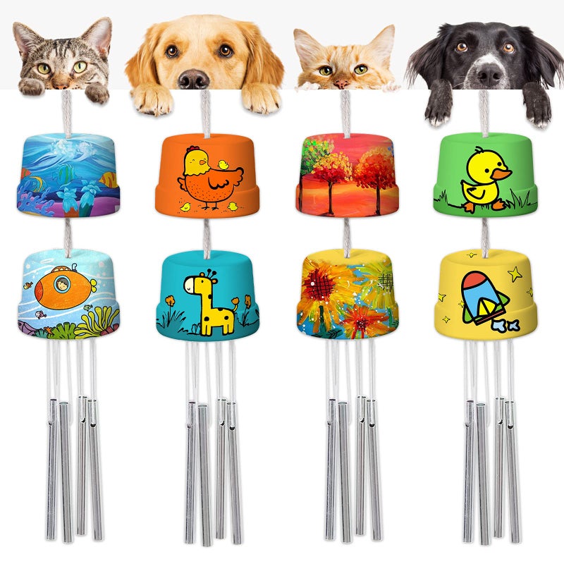 HOSKO 3-Pack DIY Wind Chime Kits- Arts and Crafts for Boys Girls Kids Ages 8-12 4-8 6-8 5-7 3-5  Construct & Paint Birthday Holiday for Kids - Image 2